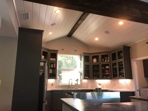 Concrete Countertops, Stained Beam on Ceiling, New Backsplash, Under-Cabinet Lighting & Custom Cabinets for Kitchen Remodel in Richmond, TX (4)