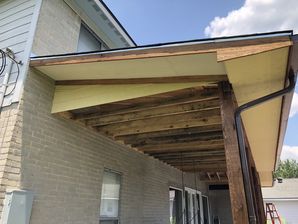 Before, During, & After Covered Patio Made Out of Cedar in Richmond, TX (2)
