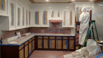 Cabinet Painting in The Woodlands by Infinite Designs