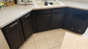 Before & After Kitchen Cabinet Painting & Backsplash Installation in Sugarland, TX (8)