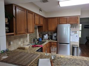 Before, During, & After Kitchen Cabinet Painting in Katy, TX (2)