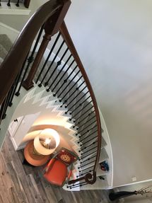 Spindle Replacement, Handrail Refinish & Carpet Installation. (2)